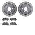 Dynamic Friction Co 7602-11009, Rotors-Drilled and Slotted-Silver with 5000 Euro Ceramic Brake Pads, Zinc Coated 7602-11009